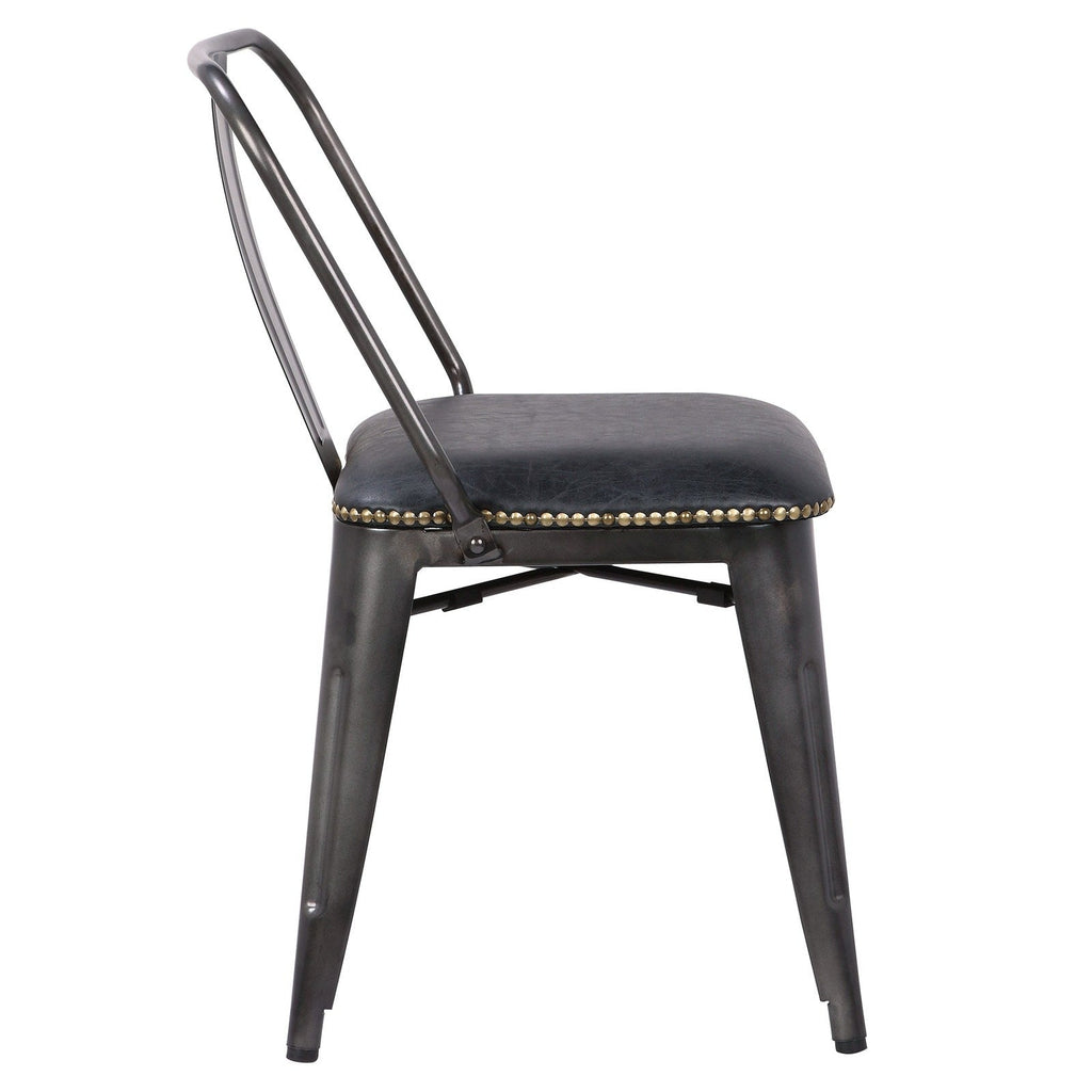 New Pacific Direct Brian PU Leather Metal Side Chair, (Set of 4)  - 9300030-240