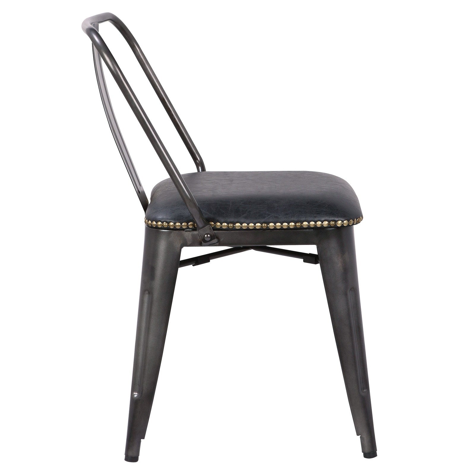 New Pacific Direct Brian PU Leather Metal Side Chair, (Set of 4)  - 9300030-240