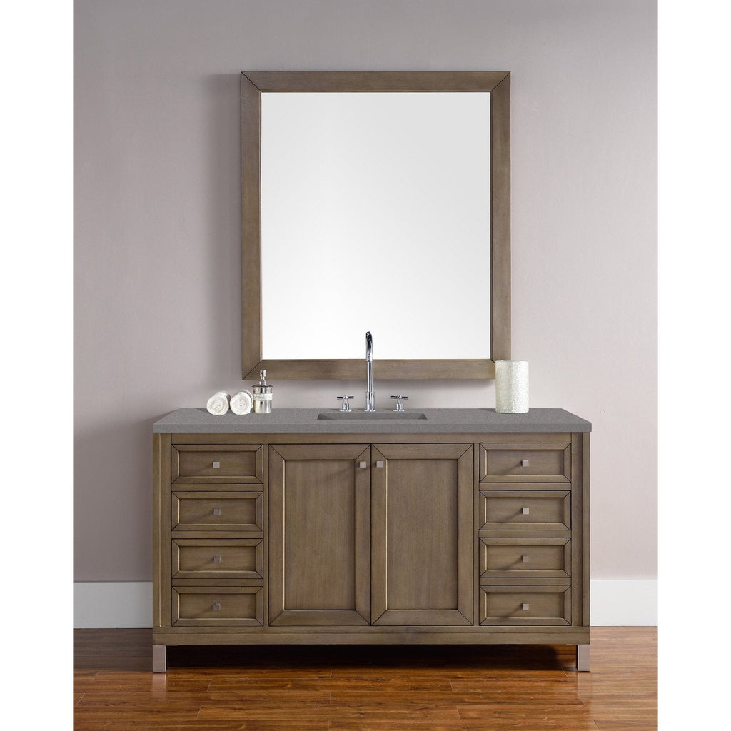 James Martin Vanities Chicago 60" Single Vanity - 305-V60S-WWW-3AF