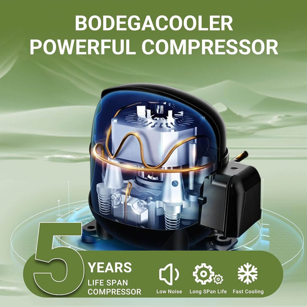 BODEGACOOLER 12 Volt Car Refrigerator 18qt Electric Cooler - X18-BK