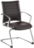 EuroTech Europa Leather Polished Aluminum Guest Chair  - EUR-LE833