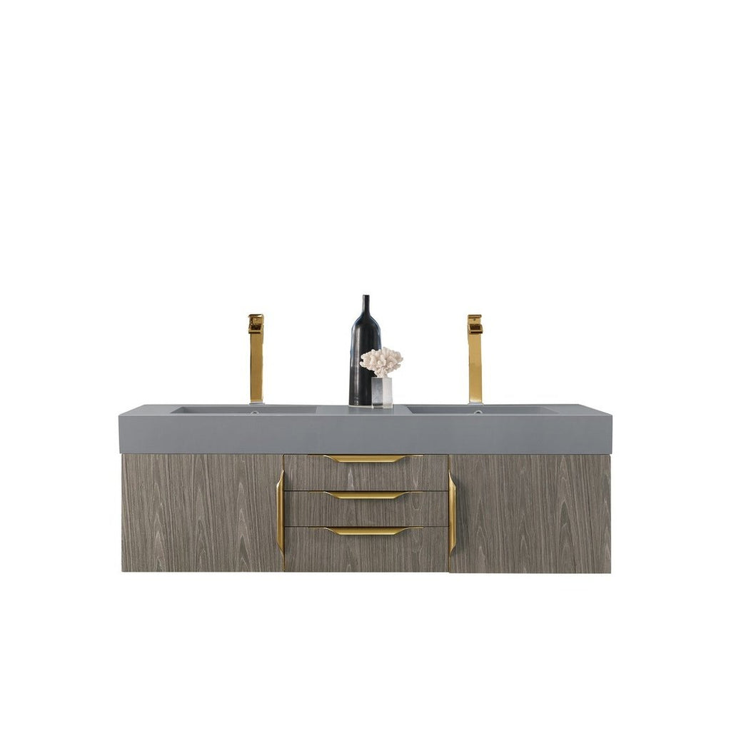 James Martin Vanities Mercer Island 59" Double Vanity - 389-V59D-AGR-G-DGG