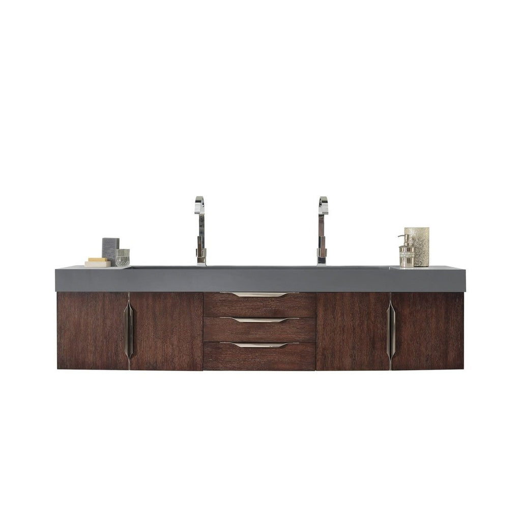 James Martin Vanities Mercer Island 72" Double Vanity - 389-V72D-AGR-G-DGG