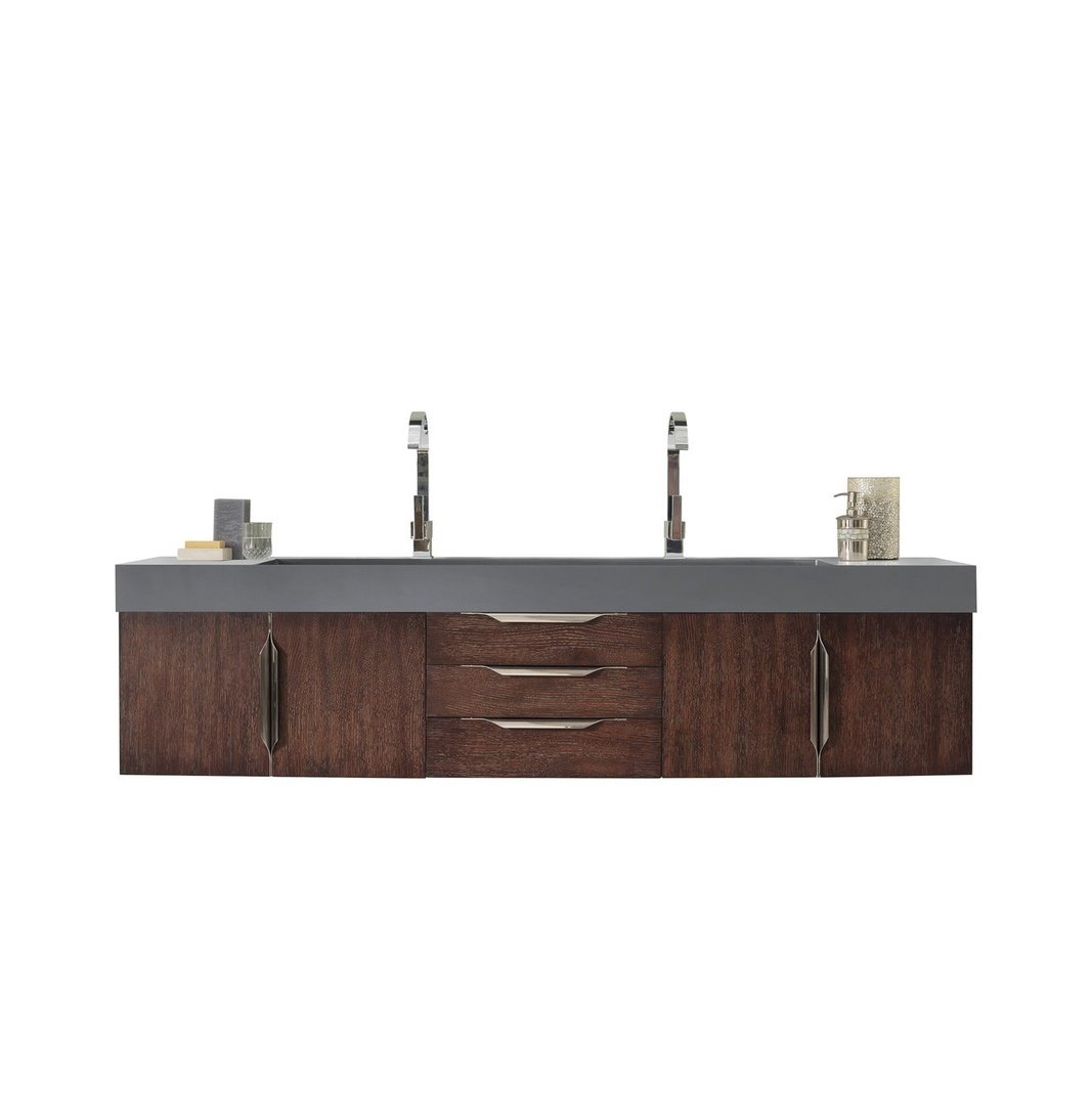 James Martin Vanities Mercer Island 72" Double Vanity - 389-V72D-AGR-G-DGG