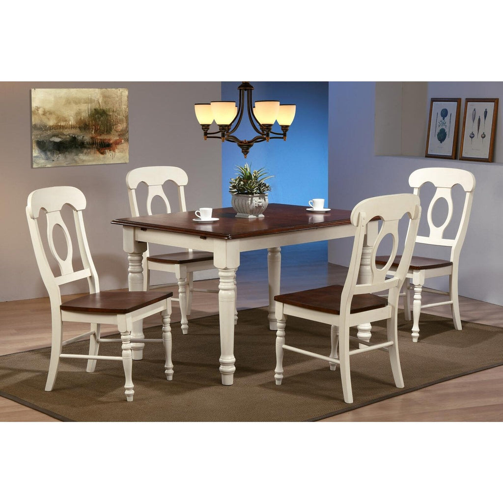 Sunset Trading Andrews 5 Piece 60" Rectangular Extendable Dining Set - PK-ADW3660-C50-AW5P