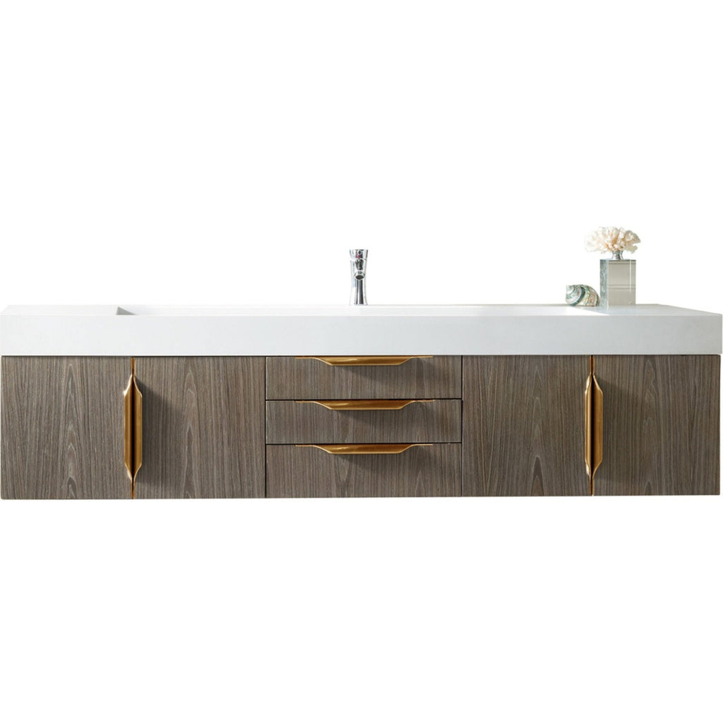 James Martin Vanities Mercer Island 72" Single Vanity - 389-V72S-AGR-G-DGG
