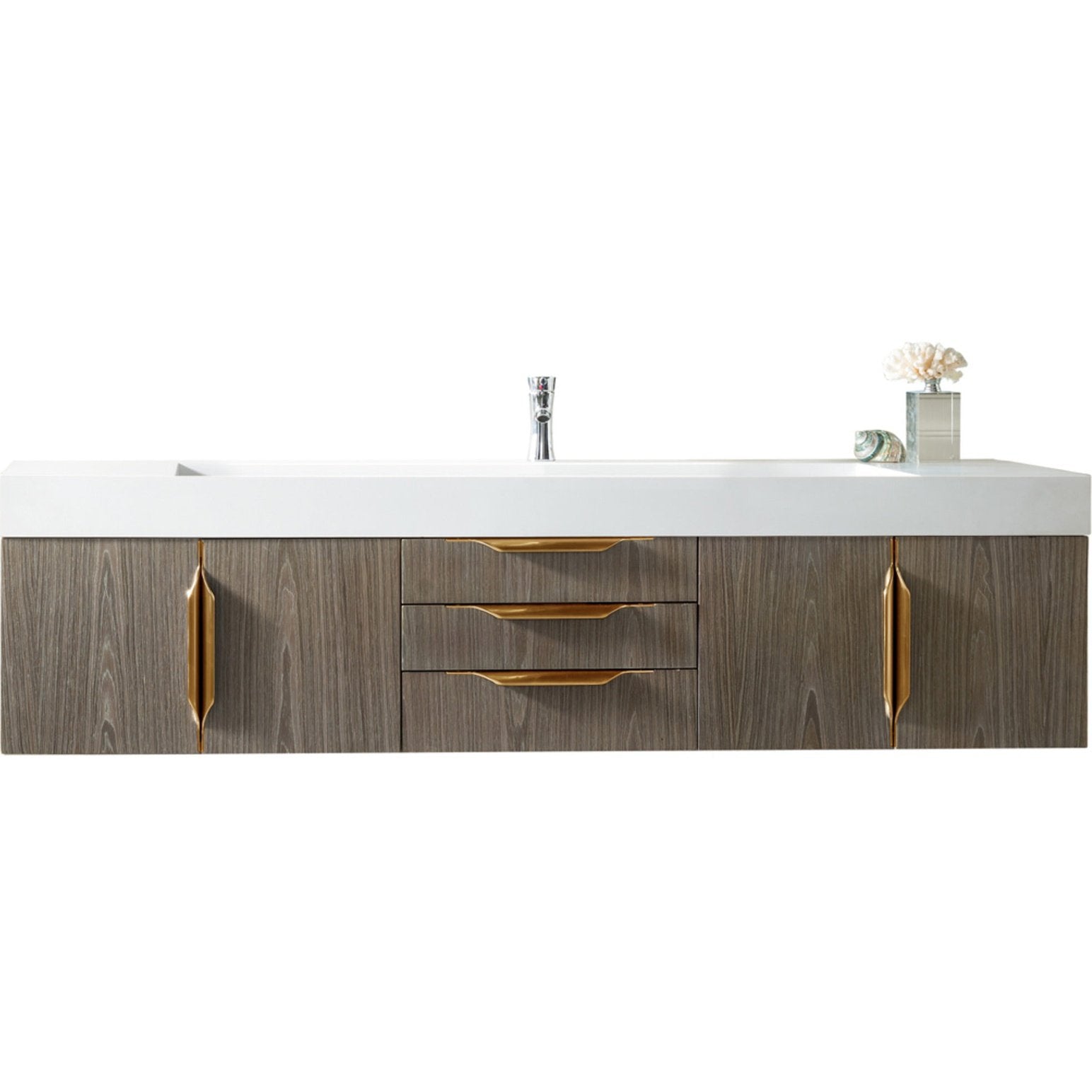 James Martin Vanities Mercer Island 72" Single Vanity - 389-V72S-AGR-G-DGG