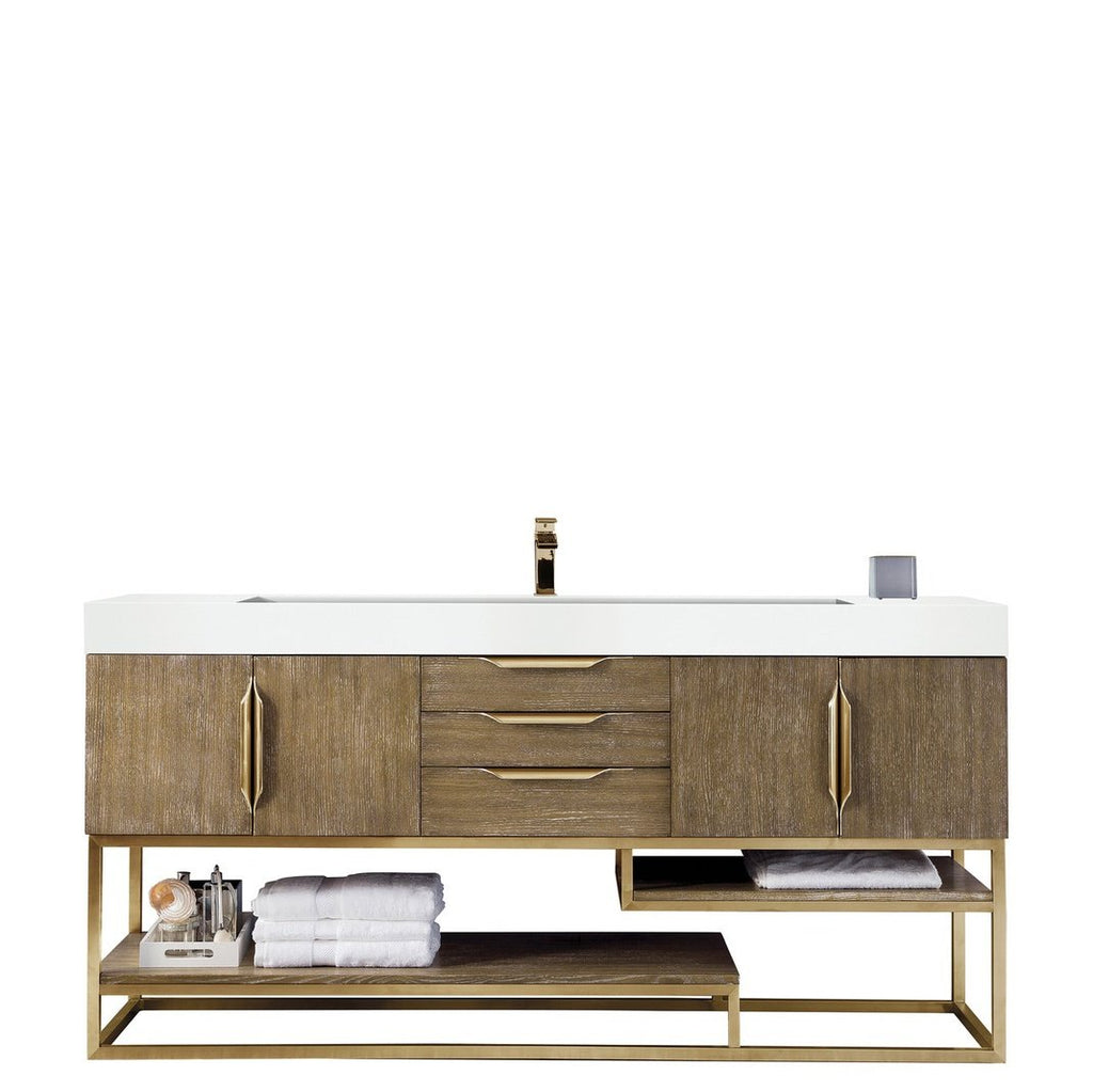 James Martin Vanities Columbia 72" Single Vanity - 388-V72S-AGR-MB-DGG