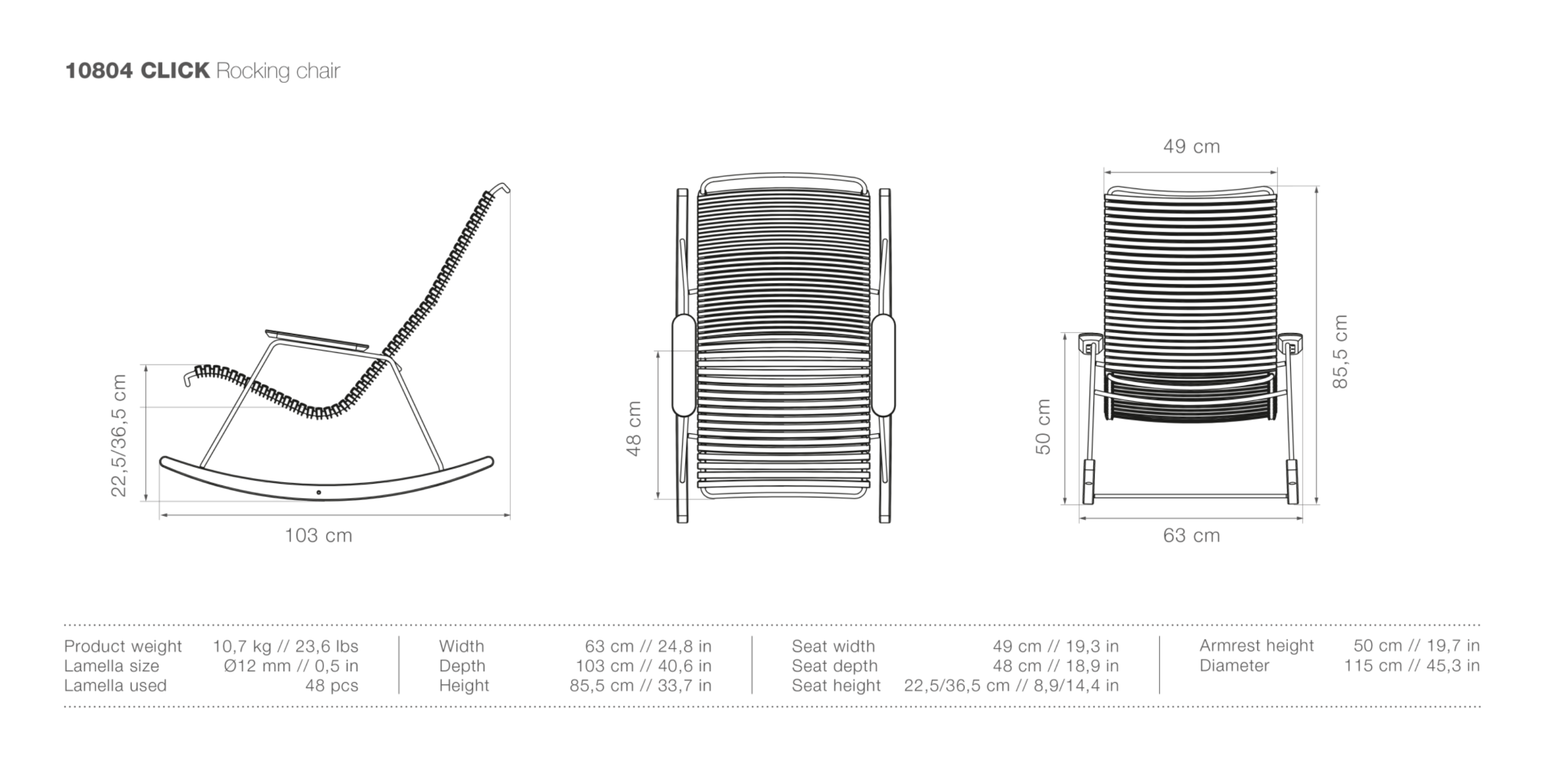 HOUE CLICK Outdoor Rocking Chair - Procure Décor