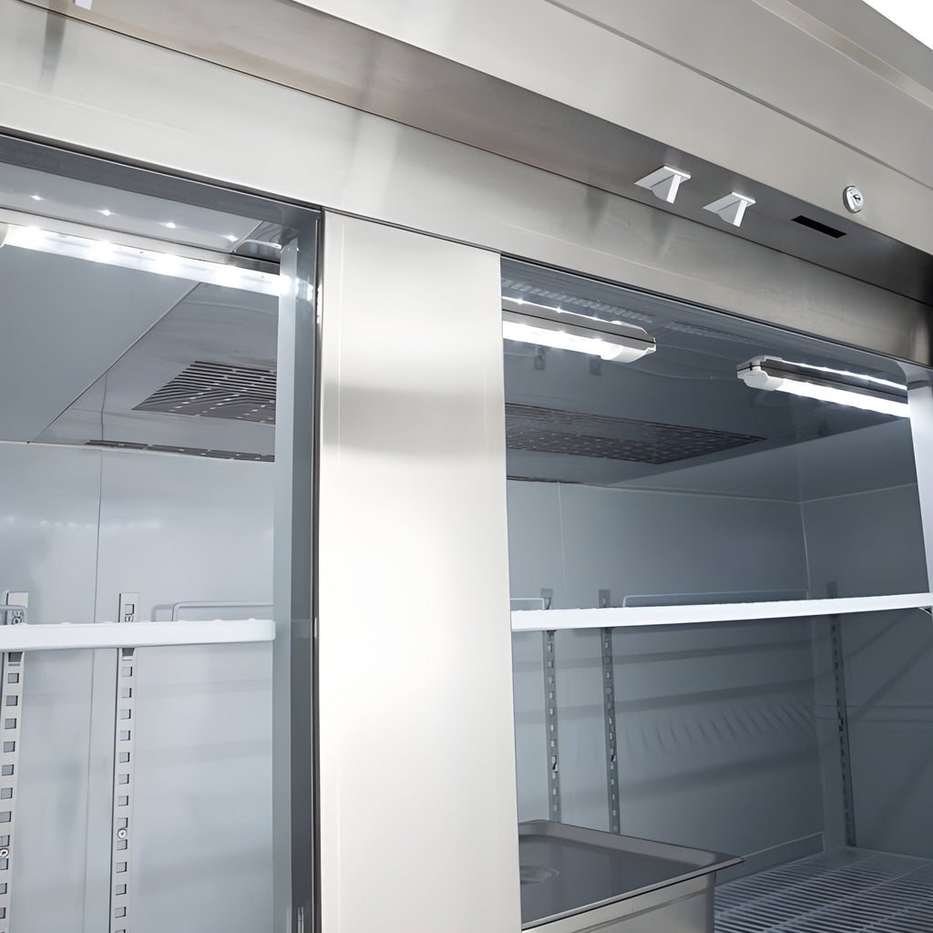 Maxx Cold V-Series 3 Door Reach-In Freezer, Bottom Mount, in Stainless Steel - MVF-72FDHC