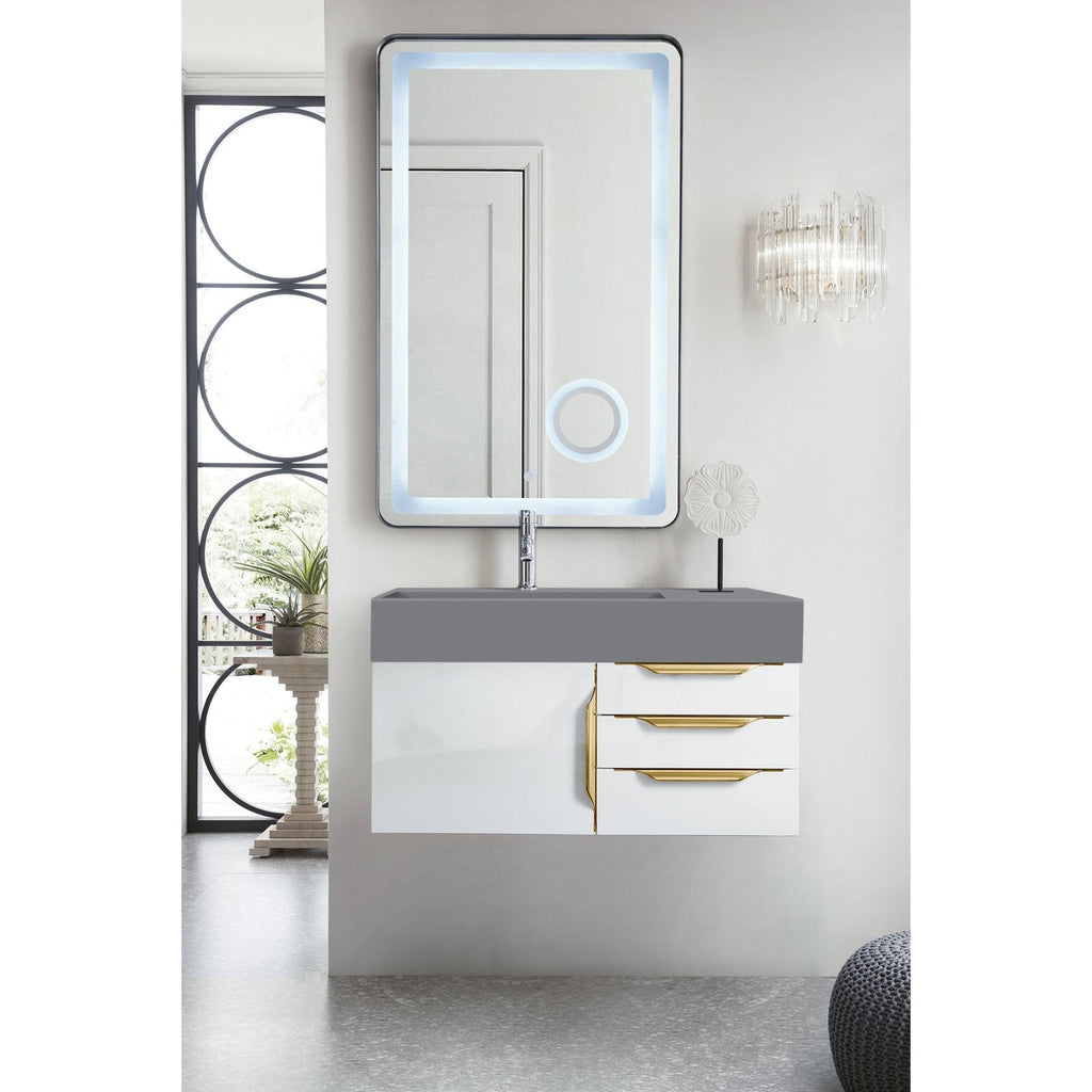 James Martin Vanities Mercer Island 36" Single Vanity - 389-V36-AGR-G-DGG
