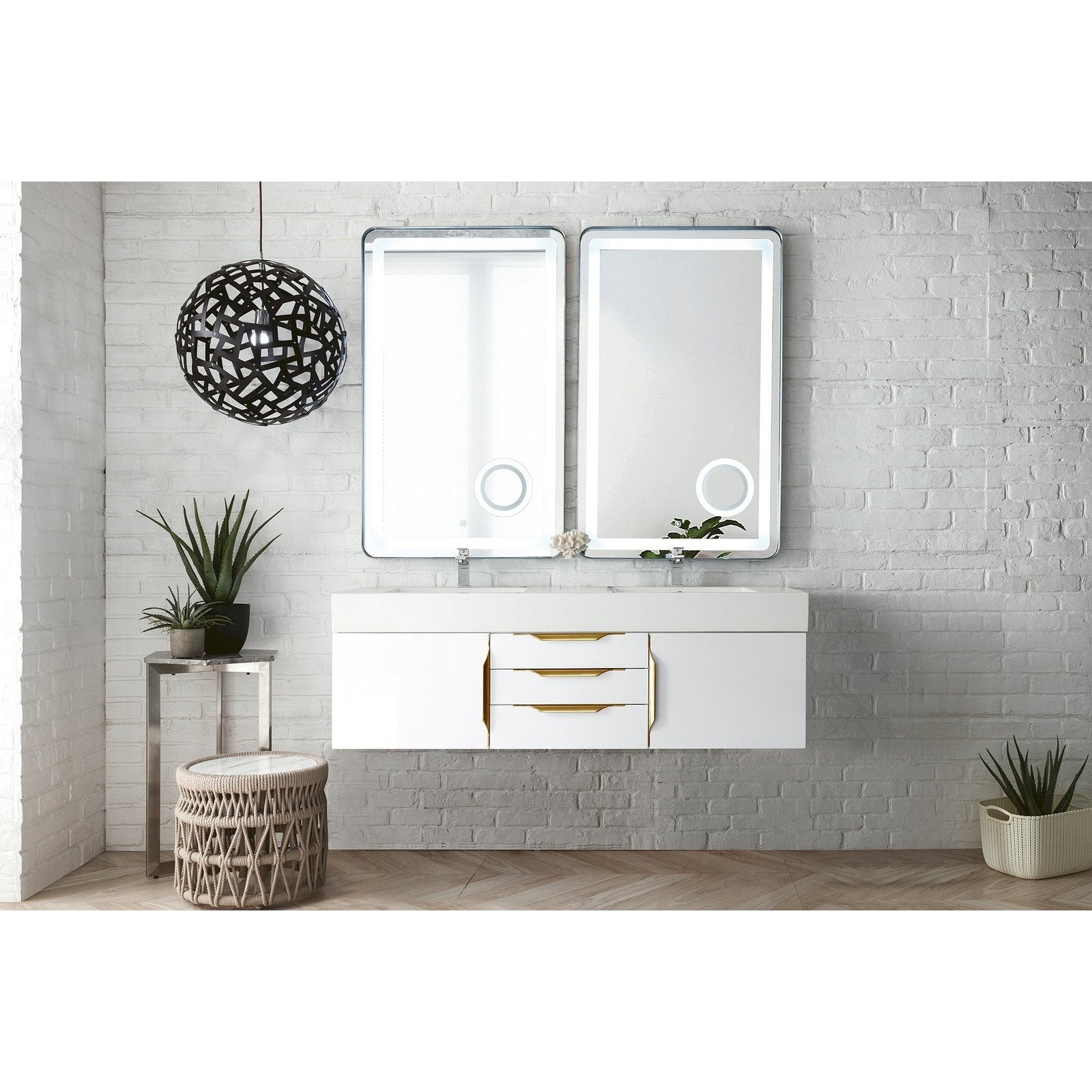 James Martin Vanities Mercer Island 59" Double Vanity - 389-V59D-AGR-G-DGG