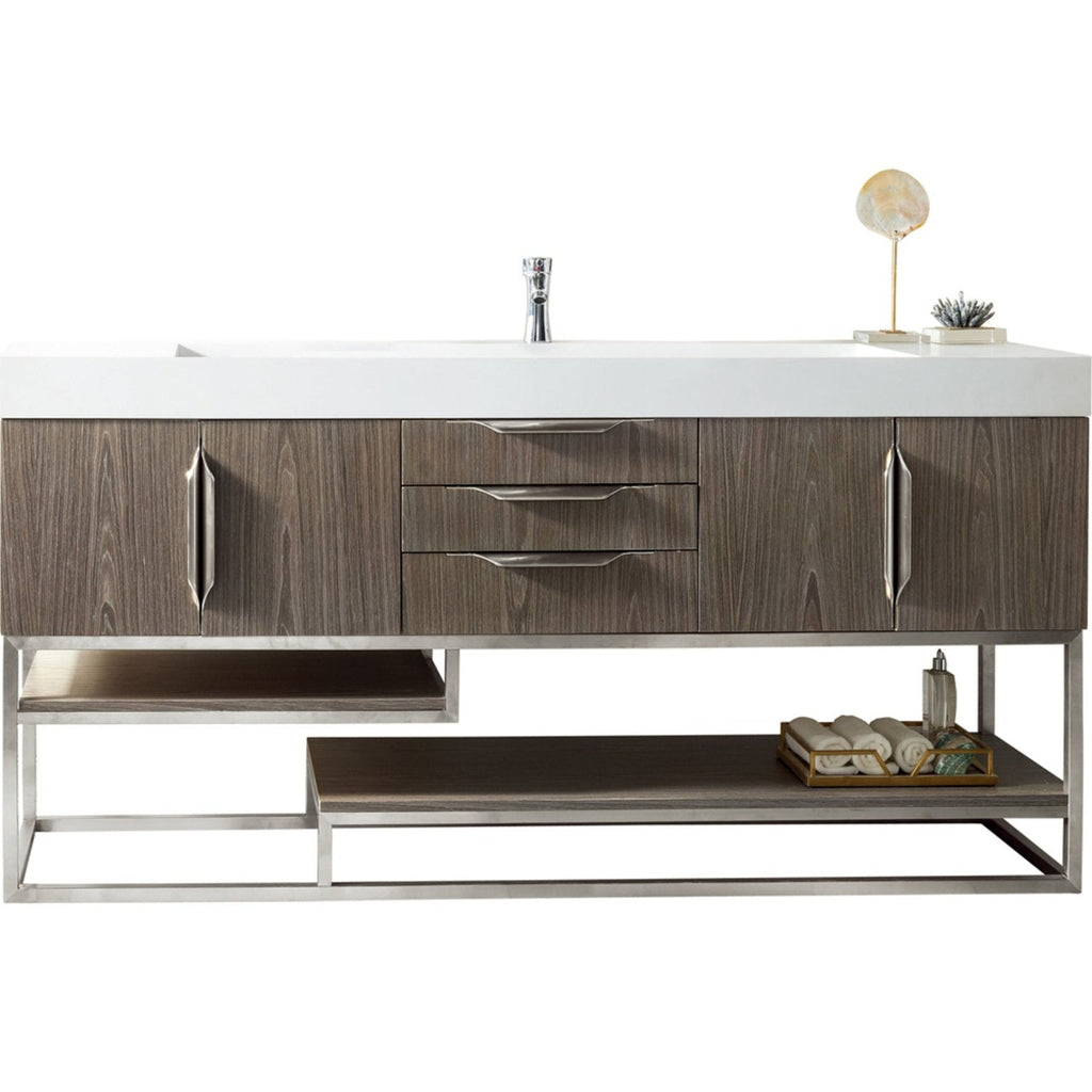 James Martin Vanities Columbia 72" Single Vanity - 388-V72S-AGR-MB-DGG