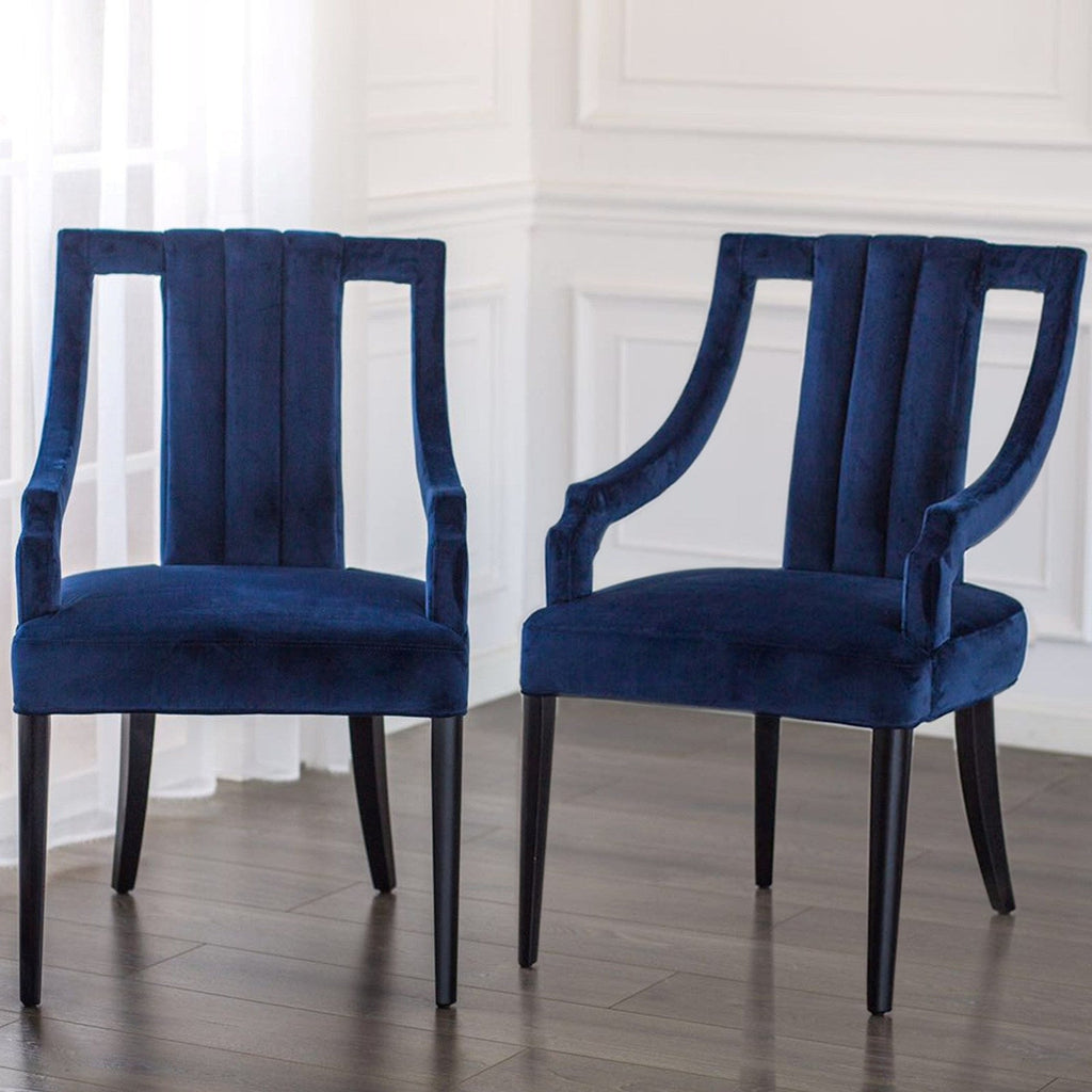 New Pacific Direct Viola Velvet Fabric Klismos Chair -  9900033-333