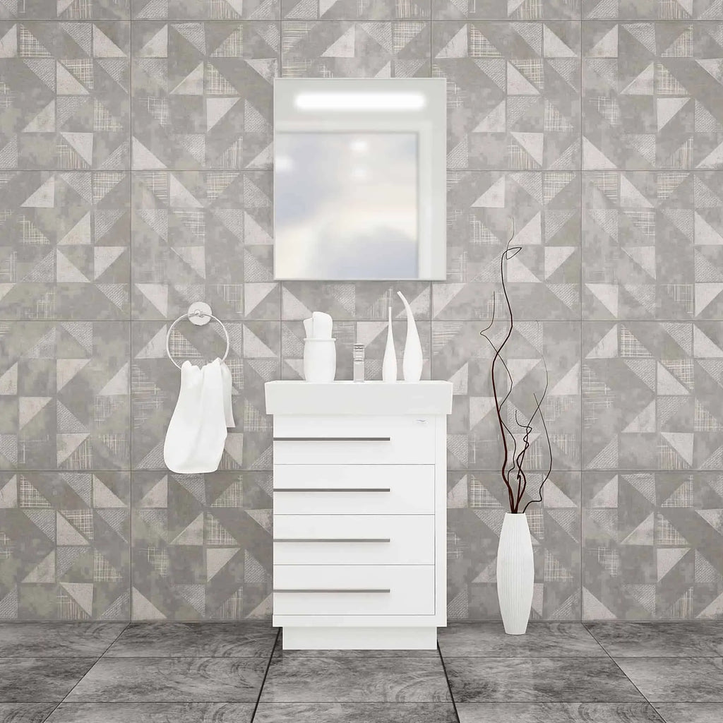 Casa Mare Domenico 32" Bathroom Vanity and Ceramic Sink Combo with LED Mirror - Domenico80GG-32