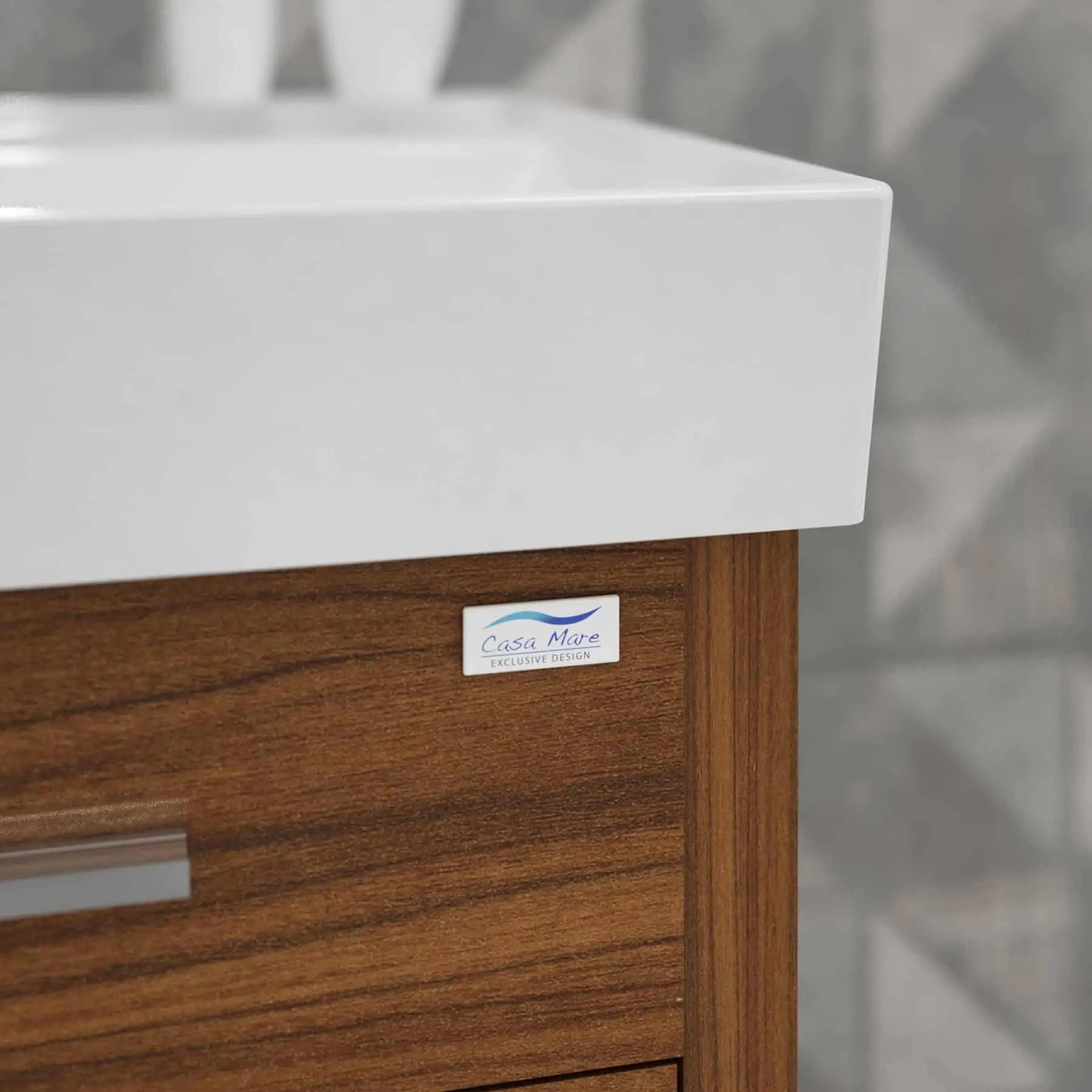 Casa Mare Domenico 32" Bathroom Vanity and Ceramic Sink Combo with LED Mirror - Domenico80GG-32