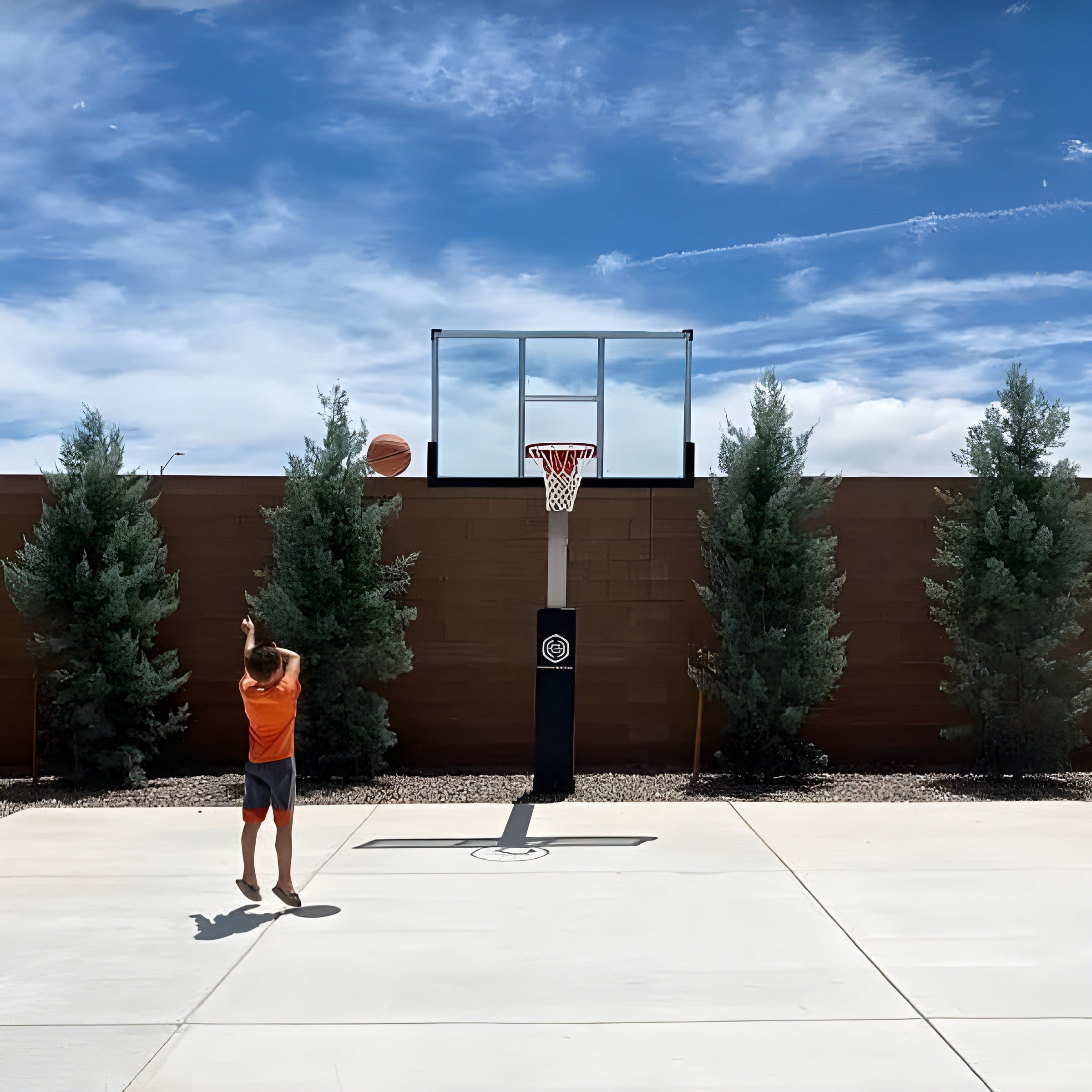 Dominator 72" Glass Backboard Adjustable Basketball Hoop