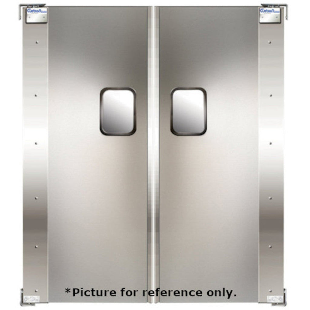 Curtron SPCD-20-AL-DBL-4848 47" x 47" Service-Pro Cafe Series 20 Swinging Door - CUSPCD20ALDBL4848