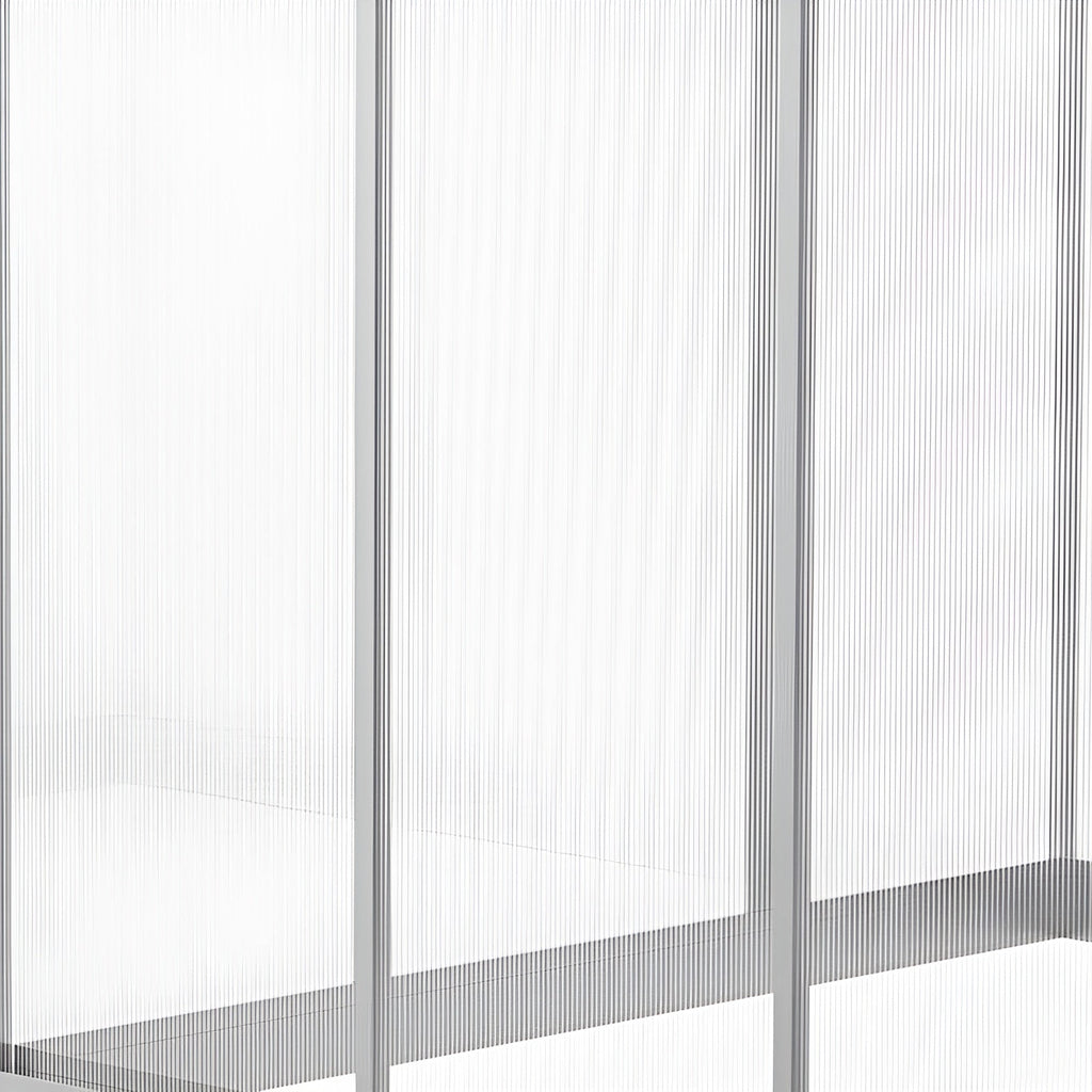 Outsunny 6' L x 6' W Walk-In Polycarbonate Winter Greenhouse - 845-243