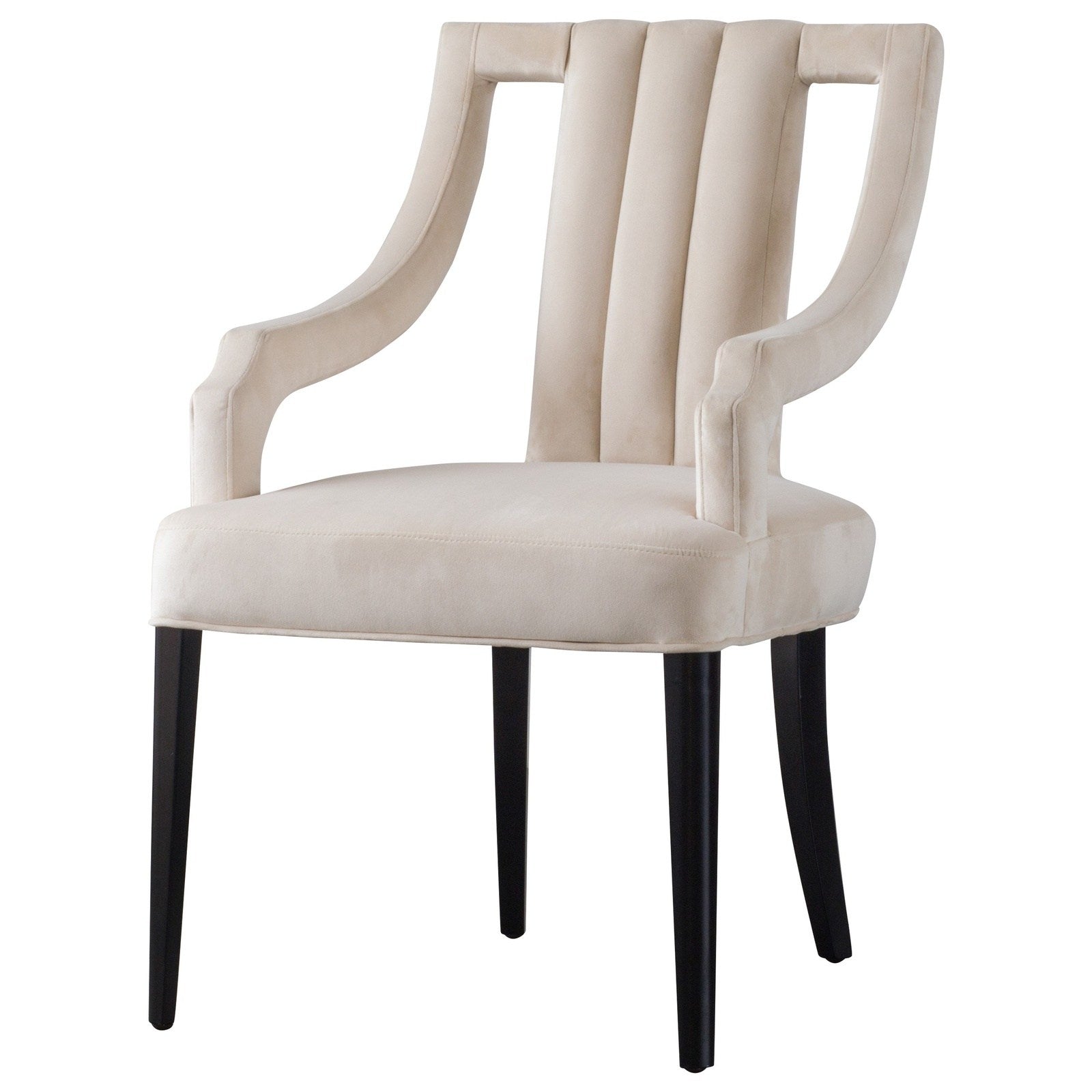 New Pacific Direct Viola Velvet Fabric Klismos Chair 9900033-332