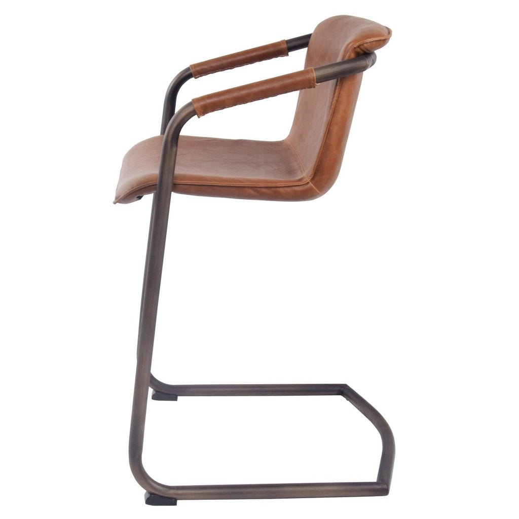 New Pacific Direct Indy PU Leather Counter Stool, (Set of 2) - 1060004-215