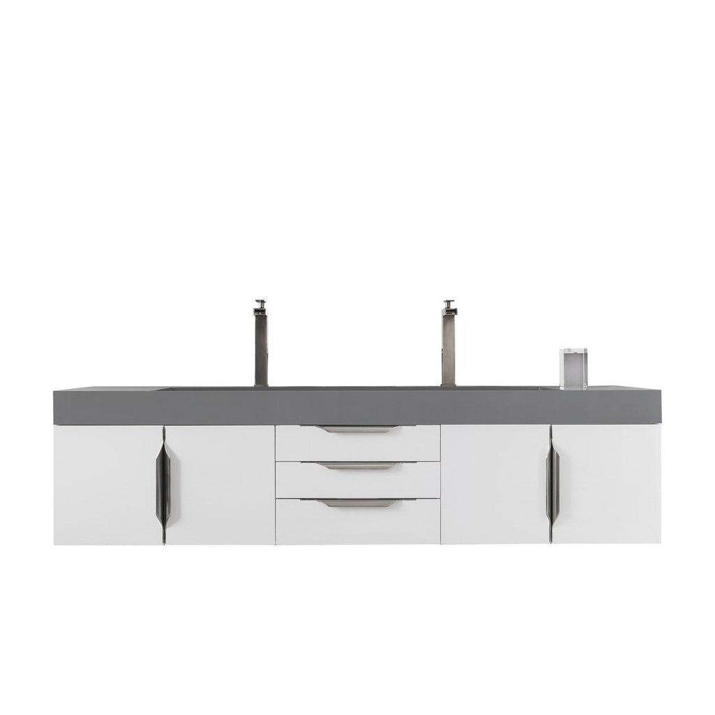 James Martin Vanities Mercer Island 72" Double Vanity - 389-V72D-AGR-G-DGG