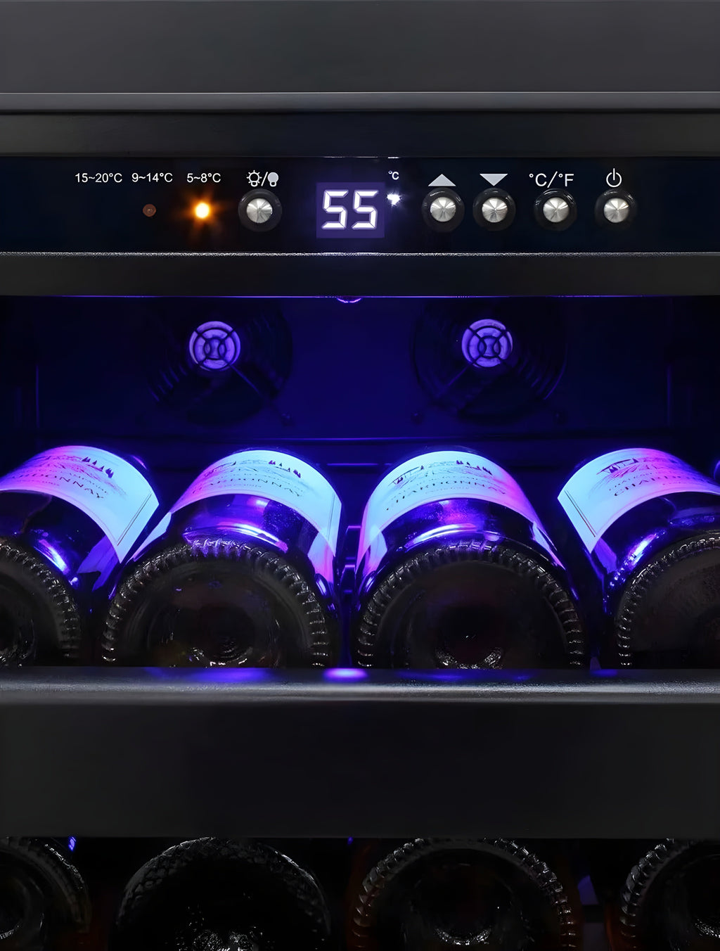 Vinotemp 114-Bottle Freestanding Single-Zone Wine Cooler - EL-100SBB