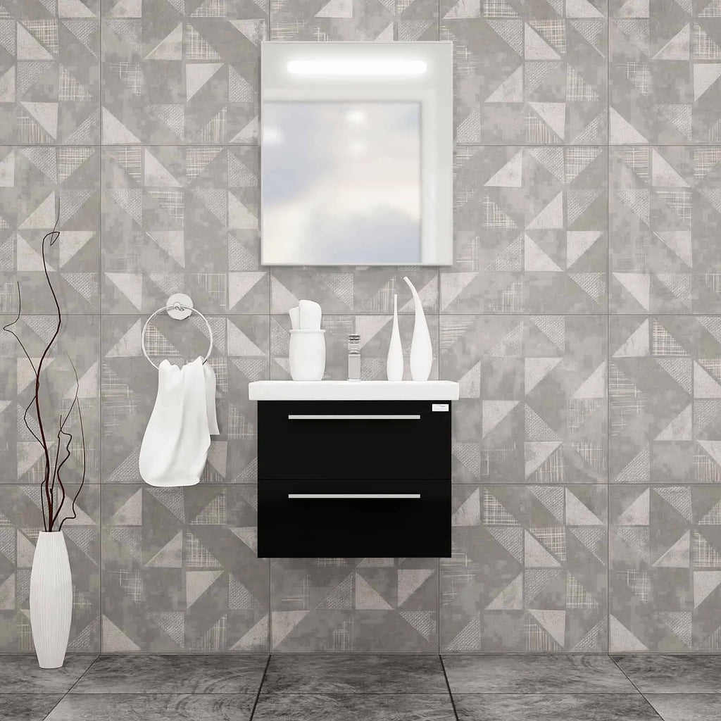 Casa Mare Elke 32" Bathroom Vanity and Ceramic Sink Combo with LED Mirror - Elke80GB-32