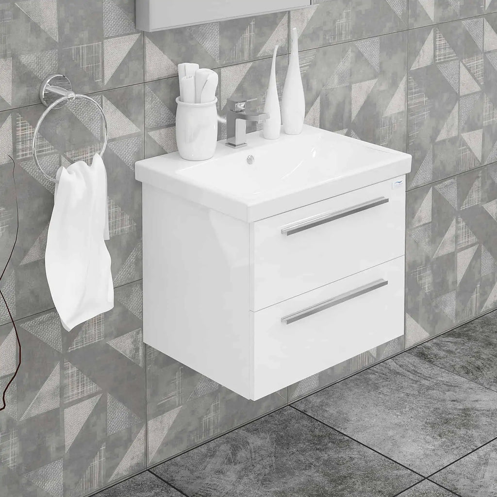 Casa Mare Elke 32" Bathroom Vanity and Ceramic Sink Combo with LED Mirror - Elke80GB-32