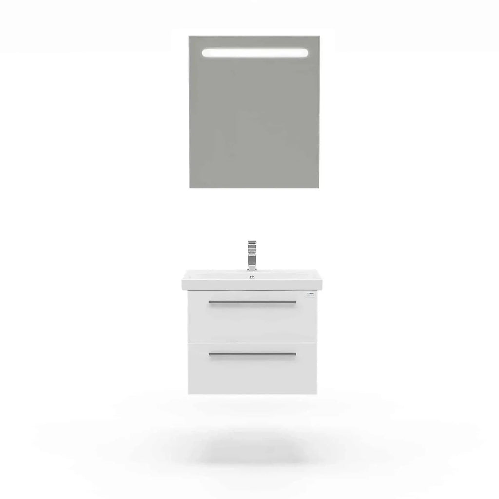 Casa Mare Elke 24" Bathroom Vanity and Ceramic Sink Combo with LED Mirror - Elke60GB-24