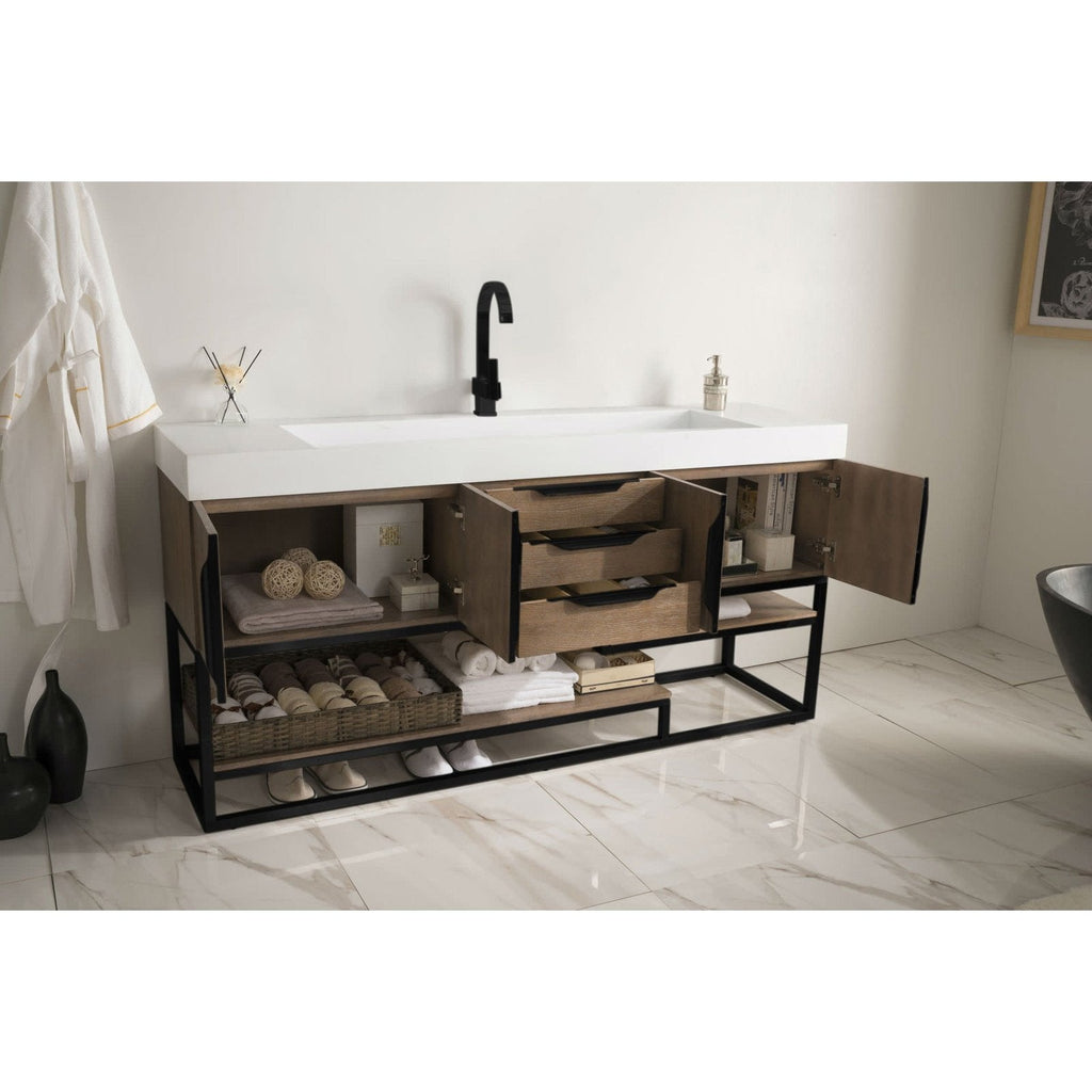 James Martin Vanities Columbia 72" Single Vanity - 388-V72S-AGR-MB-DGG
