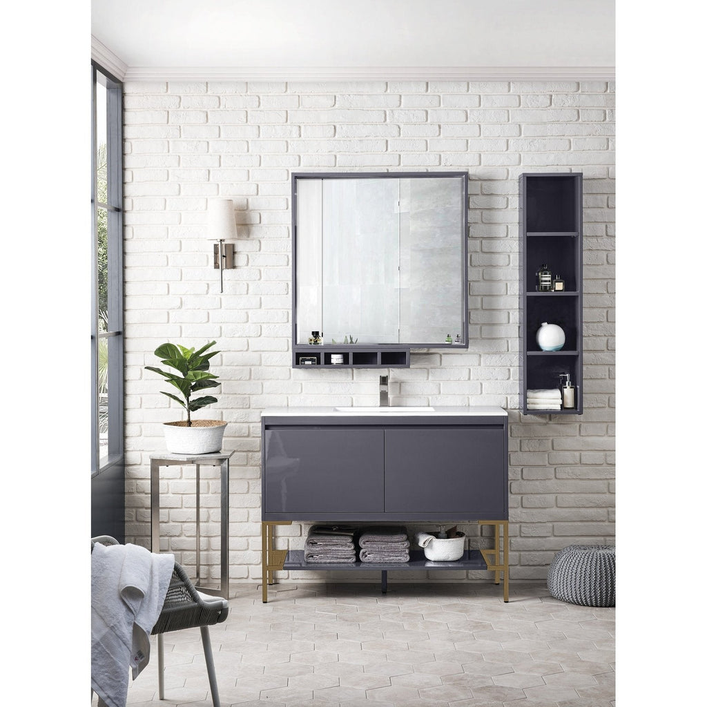 James Martin Vanities Milan 47.3" Single Vanity Cabinet - 801V47.3GWRGDCHB