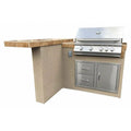 KoKoMo Havana L-Shape BBQ Island With Bar Seating and Built In BBQ Grill 4'x5' BBQ - HAVANA