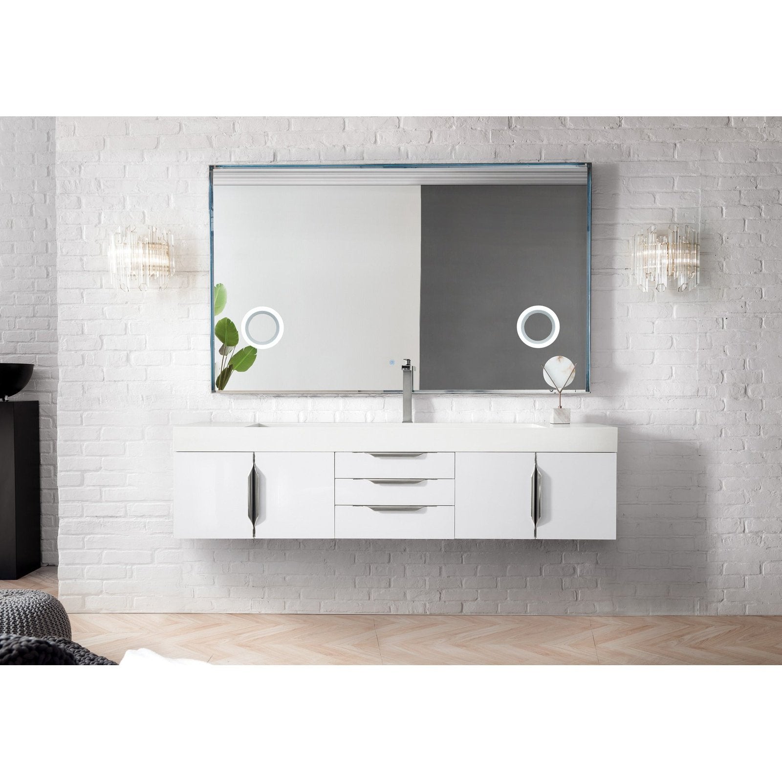 James Martin Vanities Mercer Island 72" Single Vanity - 389-V72S-AGR-G-DGG