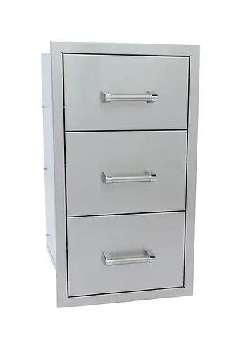 Kokomo Grills Stainless Steel Triple Drawer for Outdoor Kitchen - KO-TD18