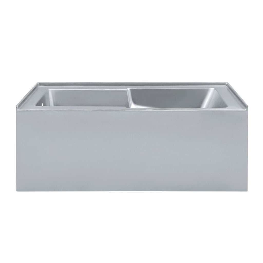 Char-GrillerVoltaire 60" x 32" Left-Hand Drain Alcove Bathtub with Apron and Armrest in Matt - 1769836495859_949