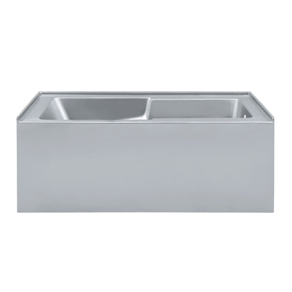 Char-Griller Voltaire 60" x 32" Right-Hand Drain Alcove Bathtub with Apron and Armrest in Mat - 1769836500612_30