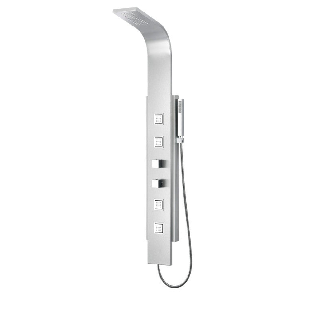 Tru Grit  VISOR Series 60 in. 4-Jetted Full Body Shower Panel System with Heavy Rain Showe - 1770270784682_253
