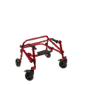 Tru Grit Klip 4 Wheeled Lightweight Walker/Gait Trainer with Seat – Extra Small Red - 1770268434960_0