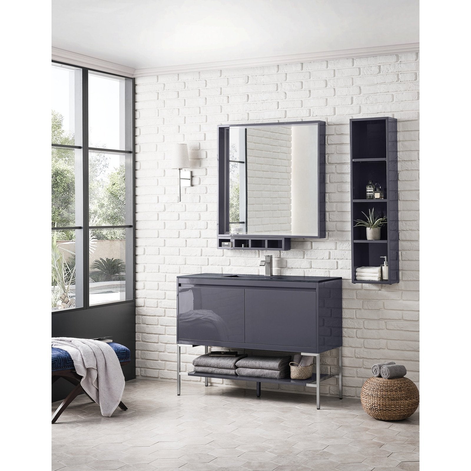 James Martin Vanities Milan 47.3" Single Vanity Cabinet - 801V47.3GWRGDCHB