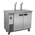 Maxx Cold Dual Tower Beer Dispenser, 47.5"W, 10.5 cu. ft., 2 Barrels/Kegs (297L) Storage Capacity, in Stainless Steel - MXBD48-2SHC