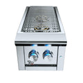 XO APPLIANCE XOGSIDEBURNL 13" Double Side Burner LP in Stainless Steel - XOGSIDEBURNL