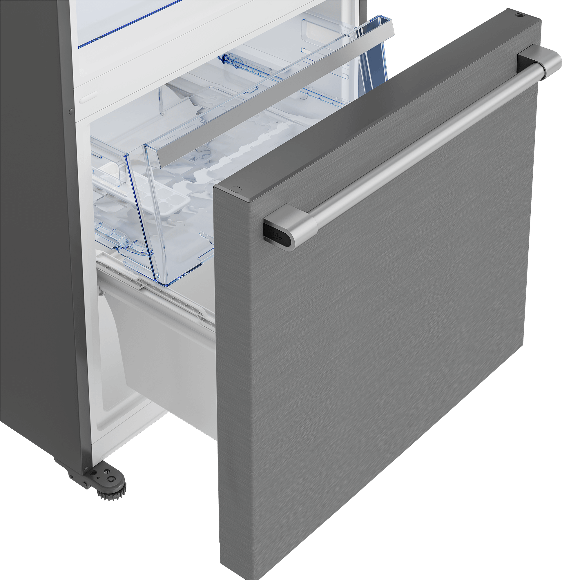BEKO 30" Bottom Freezer Refrigerator with HarvestFresh in Stainless Steel - BFBD30216SS