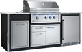 XO APPLIANCE XOGOK36V1BL Factory Assembled, Appliance Ready Designer Island Black On White - XOGOK36V1BL