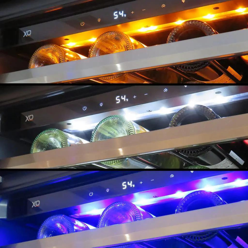 XO APPLIANCE XOU24WGSL 24" Wine Cooler, Single Zone in Stainless Steel Glass, Left Hinge in Stainless Steel - XOU24WGSL