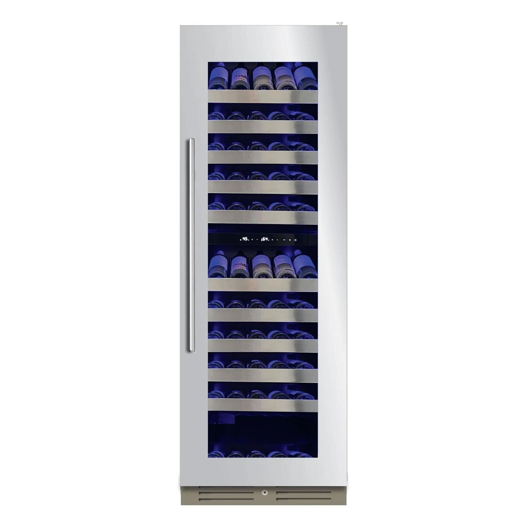 XO APPLIANCE XOU2470WDZGS Tall Dual Zone Wine Cooler, Glass with in Stainless Steel Trim in Stainless Steel - XOU2470WDZGS