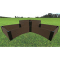 Frame It All | Tool-Free Teardrop Curved Corner Raised Garden Bed 2-Tier 8' X 8' X 16.5" - Uptown Brown - 1" Profile - 800003008