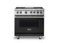 VIKING 36" Dual Fuel Range - VDR7362 Viking 7 Series Black - VDR73624GCS