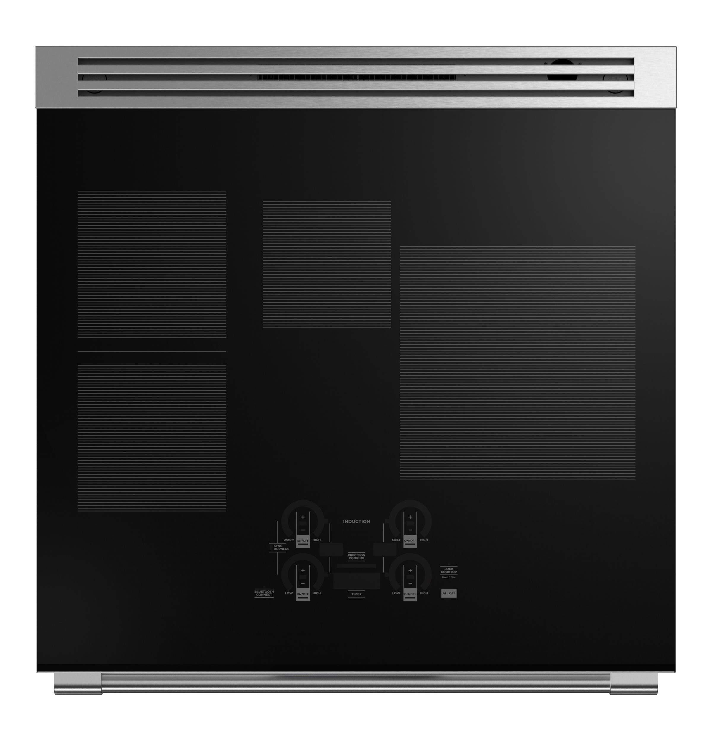 MONOGRAM Monogram 30" Induction Professional Range with 4 elements in Stainless Steel - ZHP304ETVSS