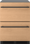 ZEPHYR Presrv Refrigerator Drawers, 24in Compact, Panel Ready, 2 Zone Custom Panel Ready - PRRD24C2AP